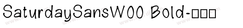 SaturdaySansW00 Bold字体转换
